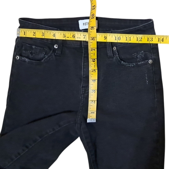 Pistola Arielle Skinny Jeans Size 27 Black Distressed Stretch Denim - Picture 10 of 15